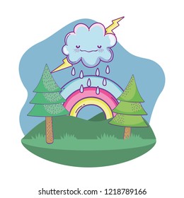 Cute landscape cartoon
