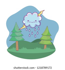 Cute landscape cartoon