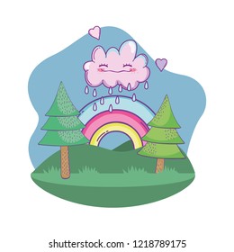 Cute landscape cartoon