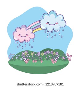 Cute landscape cartoon
