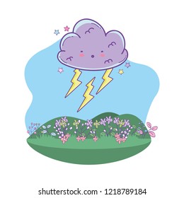 Cute landscape cartoon
