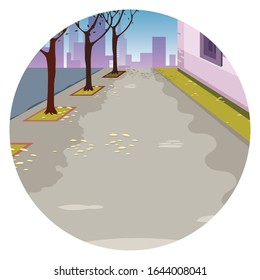 cute landscape of city, cityscape vector illustration design