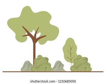 cute landscape isolated icon