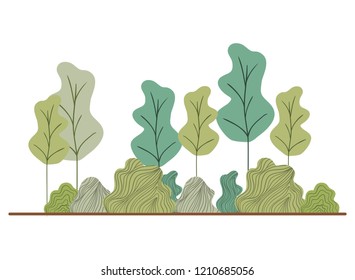cute landscape isolated icon