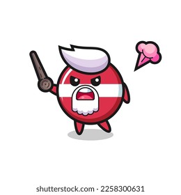 cute latvia flag badge grandpa is getting angry , cute style design for t shirt, sticker, logo element