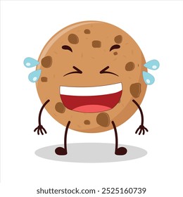 Cute laugh out loud expression of cookies cartoon character