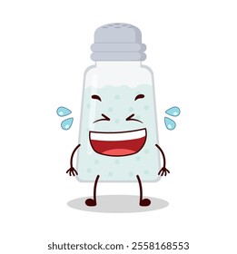 cute laugh out loud expression of salt cartoon character
