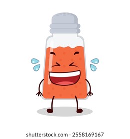 cute laugh out loud expression of chili powder cartoon character
