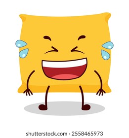 cute laugh out loud expression of half boiled egg cartoon character
