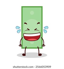 cute laugh out loud expression of paper money cartoon character
