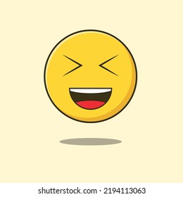 Cute Laughing emoji vector icon