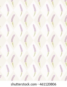 Cute lavender seamless tile pattern.French wallpaper. Vector illustration.