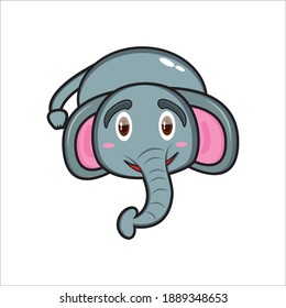 cute lazy elephant vector design eps 10