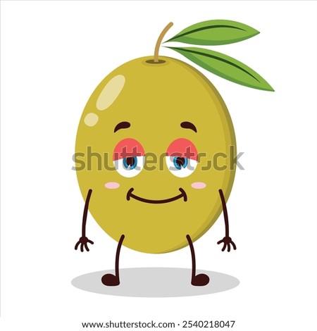 cute lazy expression of olive character