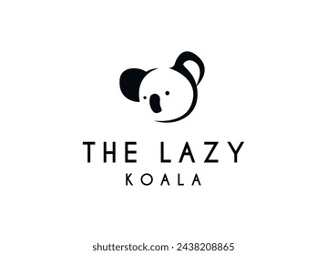 Nette faule Koala Logo Design-Ikone. Koala Logo Design