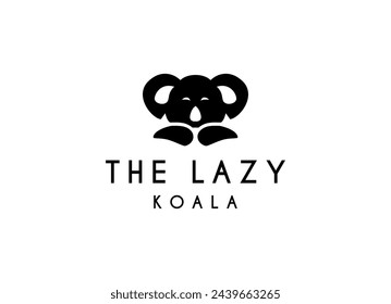 Cute lazy koala logo design icon. Koala Logo Design