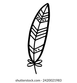 adorable elemento de la guardería de boho de arte abstracto de la hoja linda. estilo dibujado a mano por doodle kid.