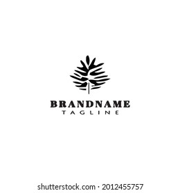 logotipo de la hoja lindo diseño de icono sencillo ilustración vectorial moderna