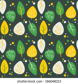cute leaf seamless background