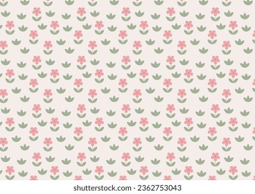 Cuidada hoja de papel pintado suave color rosa flor patrón fondo de decoración flor. ilustración vectorial.