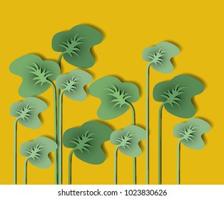 cute leafs decorative frame