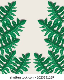 cute leafs decorative frame
