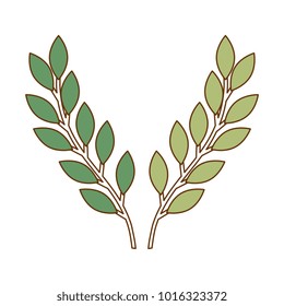 cute leafs decorative icon