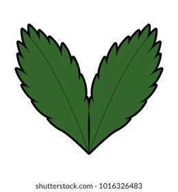 cute leafs decorative icon