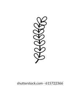 cute leafs decorative icon