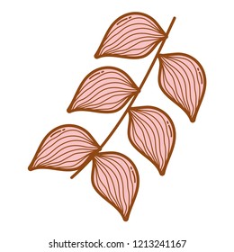 Cute leaves cartoon