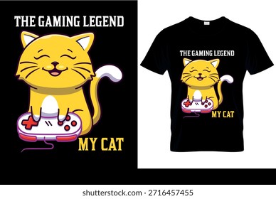 Cute “Gaming Legend My Cat” T-Shirt