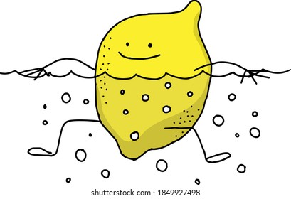 limón lindo bañado en limonada