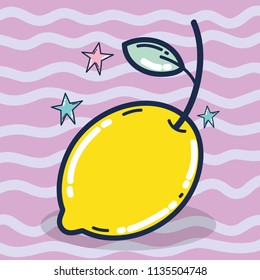 Cute lemon cartoon