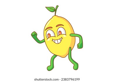 Cute Lemon Cartoon Character Design