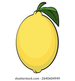 cute lemon cartoon, fun citrus illustration vector for summer, work of hand drawn