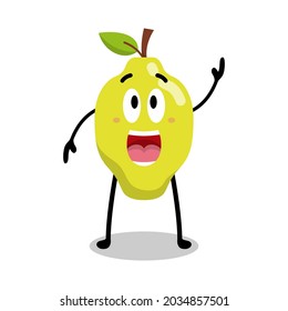 cute lemon character vector illustration