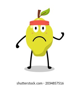 cute lemon character vector illustration