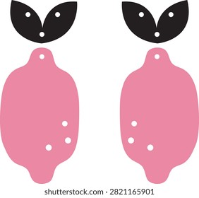 Cute Lemon Earrings with Leaf Stud for Fresh Citrus Jewelry and Summer Accessories