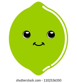 Cute lemon emoticon