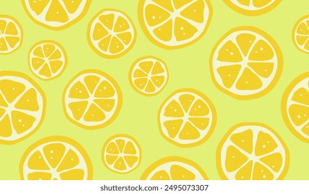 Lindo diseño de Vector de fondo de patrón de frutas de limón