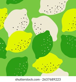 Cute lemon fruits pattern background vector design