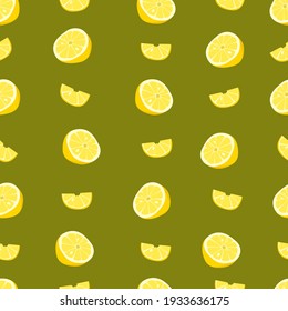 Cute lemon green pattern minimalist. Summer texture, textiles, wallpaper for children.