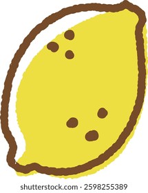 Cute lemon hand-drawn vector illustration