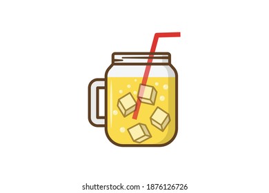 Cute Lemon Ice Icon Design