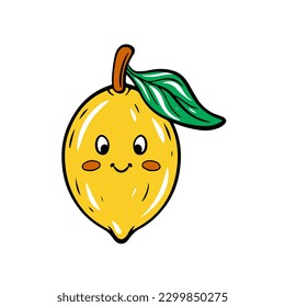 Icono de limón corto Ilustración vectorial de diseño plano