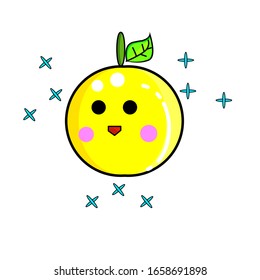 Cute lemon mascot character for logo or product mascot vector