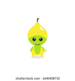CUTE LEMON MASCOT DESIGN VECTOR.