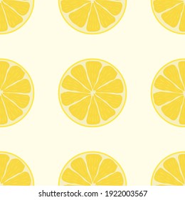 Cute lemon seamless pattern. Seamless background with lemon fruits. Vector seamless pattern of fruits