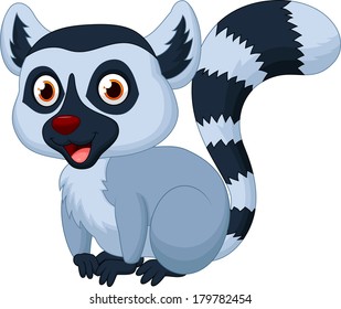 Cute lemur cartoon