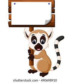 Cute lemur cartoon